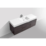 KubeBath Bliss Single Wall Mount Modern Bathroom Vanity