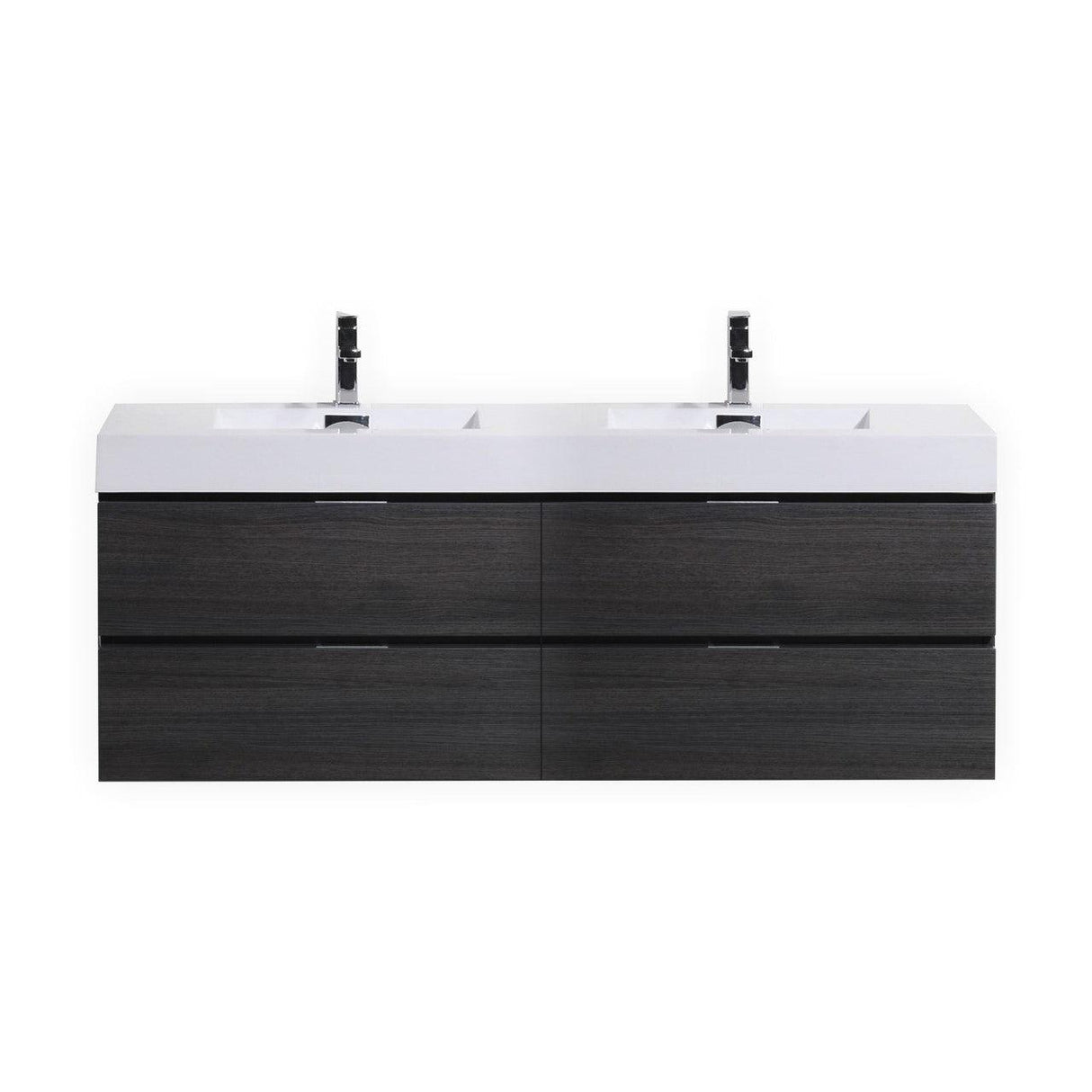 KubeBath Bliss Double Wall Mount Modern Bathroom Vanity - Sea & Stone Bath