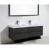 KubeBath Bliss Double Wall Mount Modern Bathroom Vanity