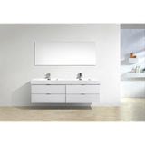 KubeBath Bliss Double Wall Mount Modern Bathroom Vanity