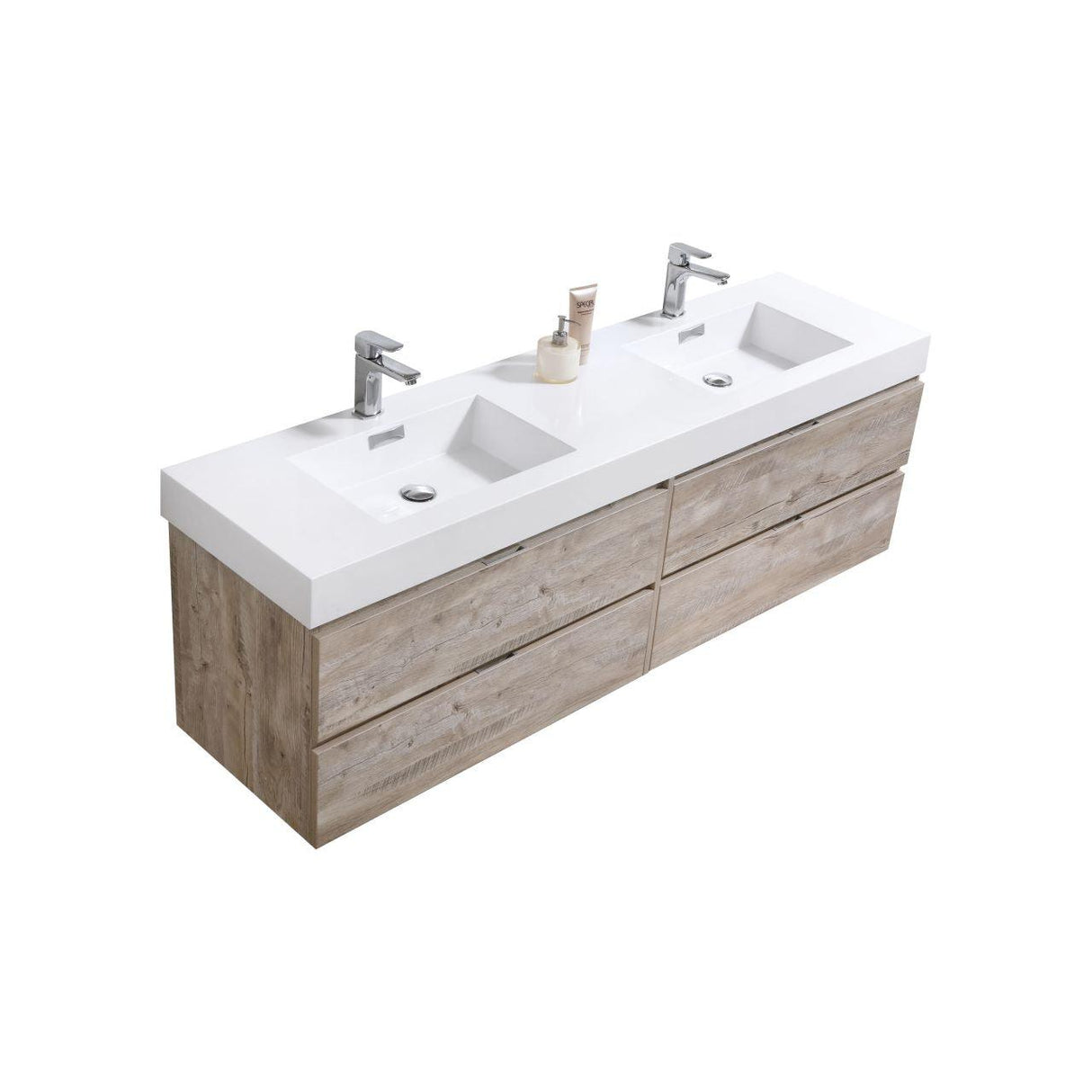 KubeBath Bliss Double Wall Mount Modern Bathroom Vanity - Sea & Stone Bath