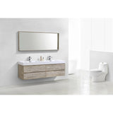 KubeBath Bliss Double Wall Mount Modern Bathroom Vanity