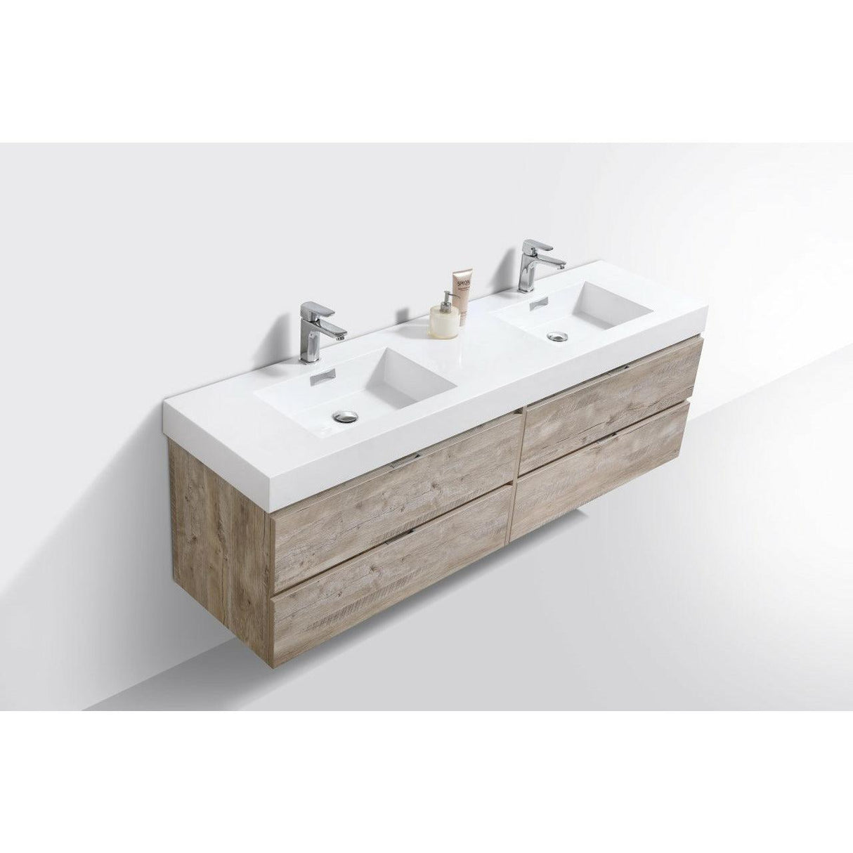 KubeBath Bliss Double Wall Mount Modern Bathroom Vanity