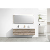 KubeBath Bliss Double Wall Mount Modern Bathroom Vanity