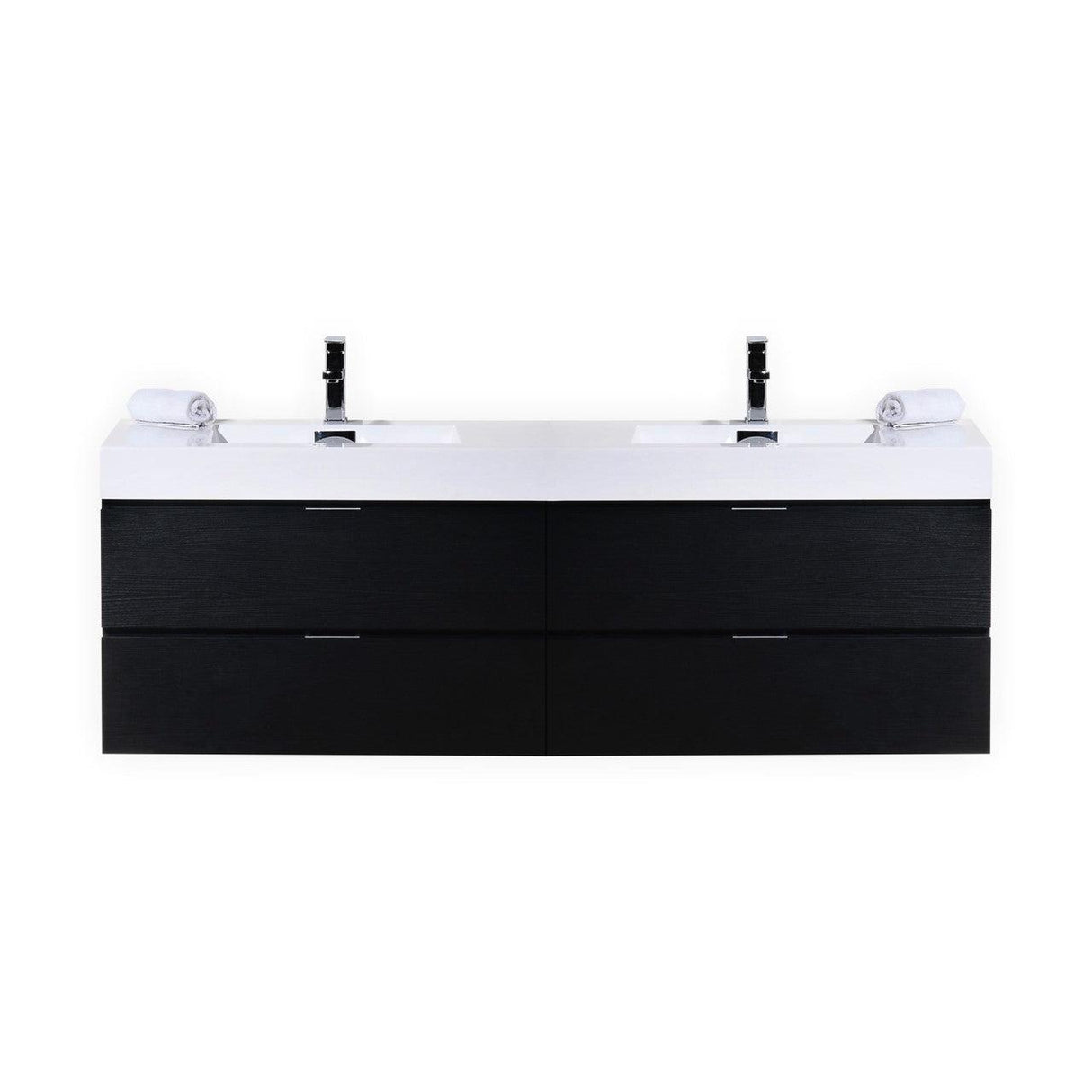 KubeBath Bliss Double Wall Mount Modern Bathroom Vanity - Sea & Stone Bath