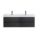 KubeBath Bliss Double Wall Mount Modern Bathroom Vanity - Sea & Stone Bath