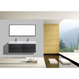 KubeBath Bliss Double Wall Mount Modern Bathroom Vanity