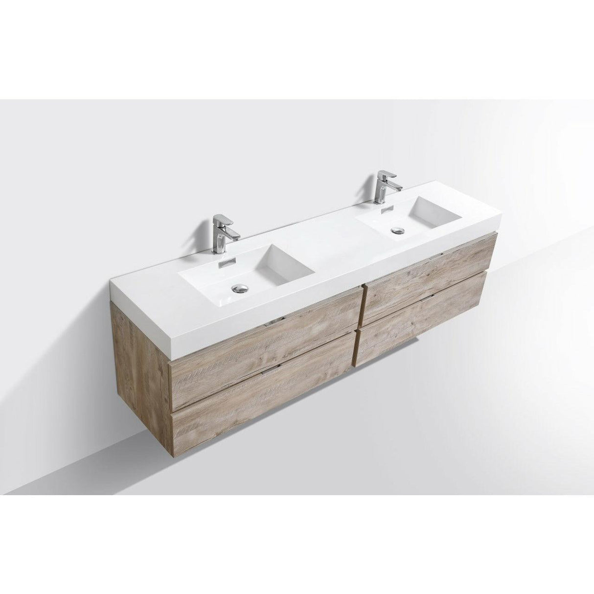 KubeBath Bliss Double Wall Mount Modern Bathroom Vanity