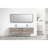 KubeBath Bliss Double Wall Mount Modern Bathroom Vanity