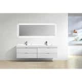 KubeBath Bliss Double Wall Mount Modern Bathroom Vanity