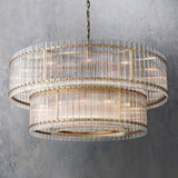 SANMARCK 2-Tier Round Chandelier 60" For Bedroom Hallway Living Room