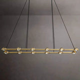 Radiani Crystal Ball Rectangular Chandelier 72''