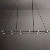 Radiani Crystal Ball Rectangular Chandelier 72''