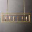 Becklola Rectangular Chandelier 54" chandeliers for dining room,chandeliers for stairways,chandeliers for foyer,chandeliers for bedrooms,chandeliers for kitchen,chandeliers for living room Rbrights Lacquered Burnished Brass  