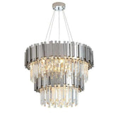 Bourbons Antoine Crystal Round Chandelier chandeliers for dining room,chandeliers for stairways,chandeliers for foyer,chandeliers for bedrooms,chandeliers for kitchen,chandeliers for living room Rbrights 23.6"D Chrome 