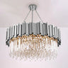 Bourbons Charles Crystal Round Chandelier chandeliers for dining room,chandeliers for stairways,chandeliers for foyer,chandeliers for bedrooms,chandeliers for kitchen,chandeliers for living room Rbrights 23.6"D Chrome 