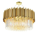 Bourbons Charles Crystal Round Chandelier chandeliers for dining room,chandeliers for stairways,chandeliers for foyer,chandeliers for bedrooms,chandeliers for kitchen,chandeliers for living room Rbrights 23.6"D Gold 