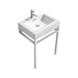 KubeBath Haus Single Sink Stainless Steel Console