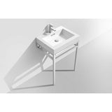 KubeBath Haus Single Sink Stainless Steel Console