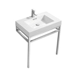 KubeBath Haus Single Sink Stainless Steel Console