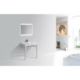 KubeBath Haus Single Sink Stainless Steel Console