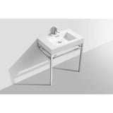 KubeBath Haus Single Sink Stainless Steel Console