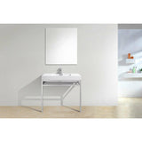 KubeBath Haus Single Sink Stainless Steel Console