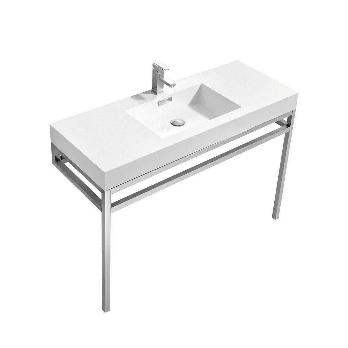 KubeBath Haus Single Sink Stainless Steel Console