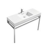 KubeBath Haus Single Sink Stainless Steel Console