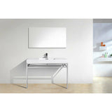 KubeBath Haus Single Sink Stainless Steel Console