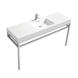 KubeBath Haus Single Sink Stainless Steel Console