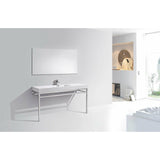 KubeBath Haus Single Sink Stainless Steel Console