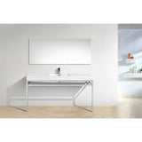 KubeBath Haus Single Sink Stainless Steel Console