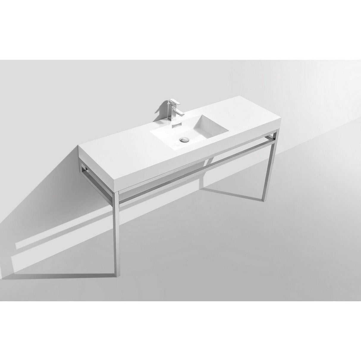 KubeBath Haus Single Sink Stainless Steel Console