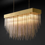 Cascada Blown Glass Square Chandelier 54"