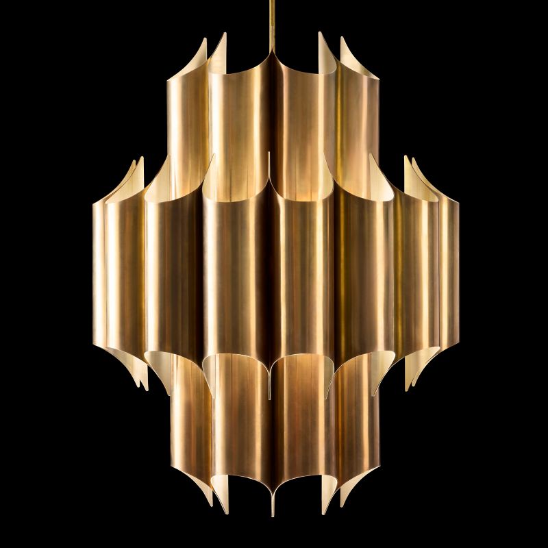 Cathe Chandelier 24" chandeliers for dining room,chandeliers for stairways,chandeliers for foyer,chandeliers for bedrooms,chandeliers for kitchen,chandeliers for living room Rbrights Lacquered Burnished Brass  