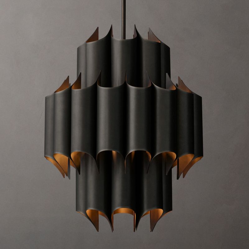 Cathe Chandelier 24" chandeliers for dining room,chandeliers for stairways,chandeliers for foyer,chandeliers for bedrooms,chandeliers for kitchen,chandeliers for living room Rbrights Matte Black  