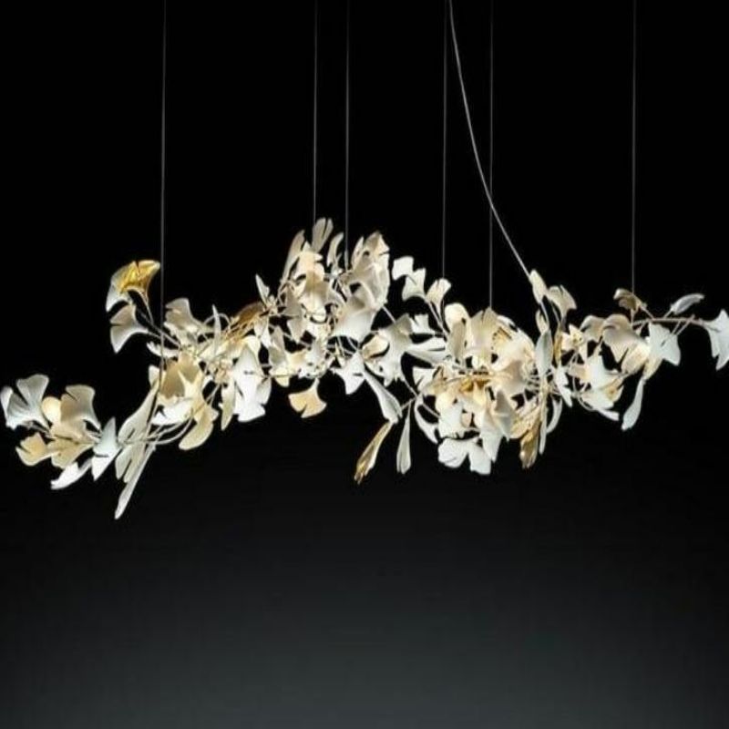 Ceramic Ginkgo Branch Chandelier chandeliers for dining room,chandeliers for stairways,chandeliers for foyer,chandeliers for bedrooms,chandeliers for kitchen,chandeliers for living room Rbrights 60" L  