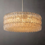 CHIARE  Glass Tiered Round Chandelier D 47“