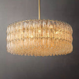 CHIARE  Glass Tiered Round Chandelier D 47“