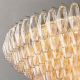 Chara Glass Tiered Round Chandelier 62"