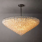 Chara Glass Tiered Round Chandelier 62"