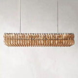 Chara Glass Rectangular Chandelier 74"