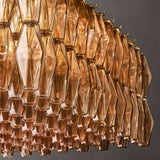 Chara Glass Rectangular Chandelier 74"