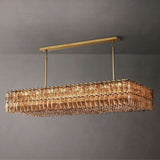 Chara Glass Rectangular Chandelier 74"