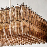 Chara Glass Rectangular Chandelier 74"