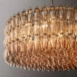 CHIARE  Glass Tiered Round Chandelier D 47“