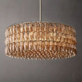 CHIARE  Glass Tiered Round Chandelier D 47“