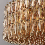 CHIARE  Glass Tiered Round Chandelier D 47“