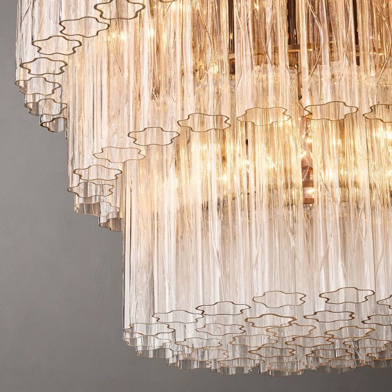 Clele Three Layer Round Chandelier 36"